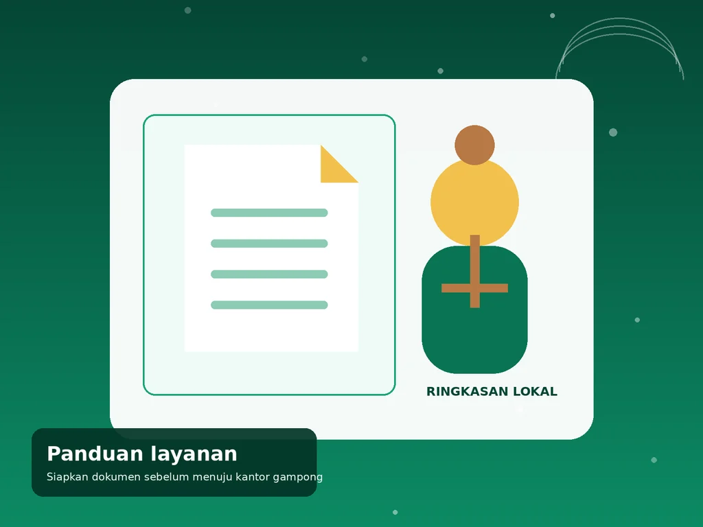Ilustrasi layanan dan persiapan dokumen warga Cot Keueng