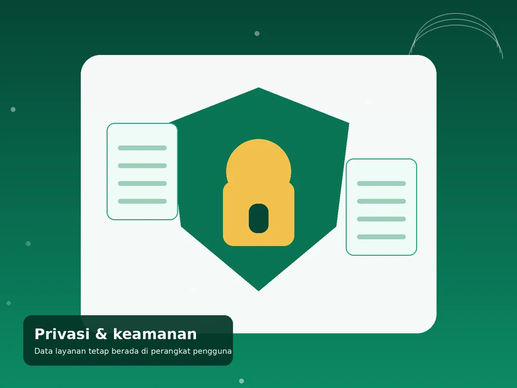 Ilustrasi privasi dan keamanan data portal Cot Keueng